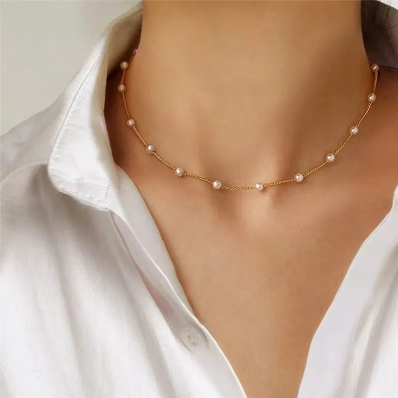 Women’s Beaded Pearl Necklace