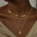 3 Pcs Layered 18k Gold Necklace