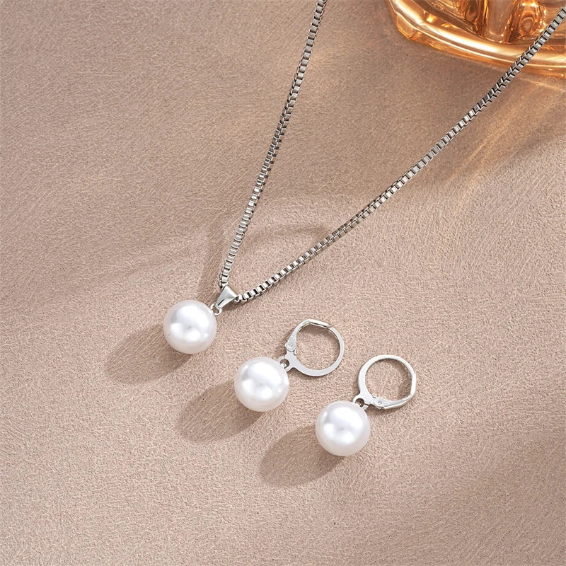 Pearl Pendant Jewelry Set