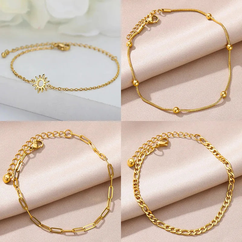 Stainless Steel Bracelets And Anklets With Pendant