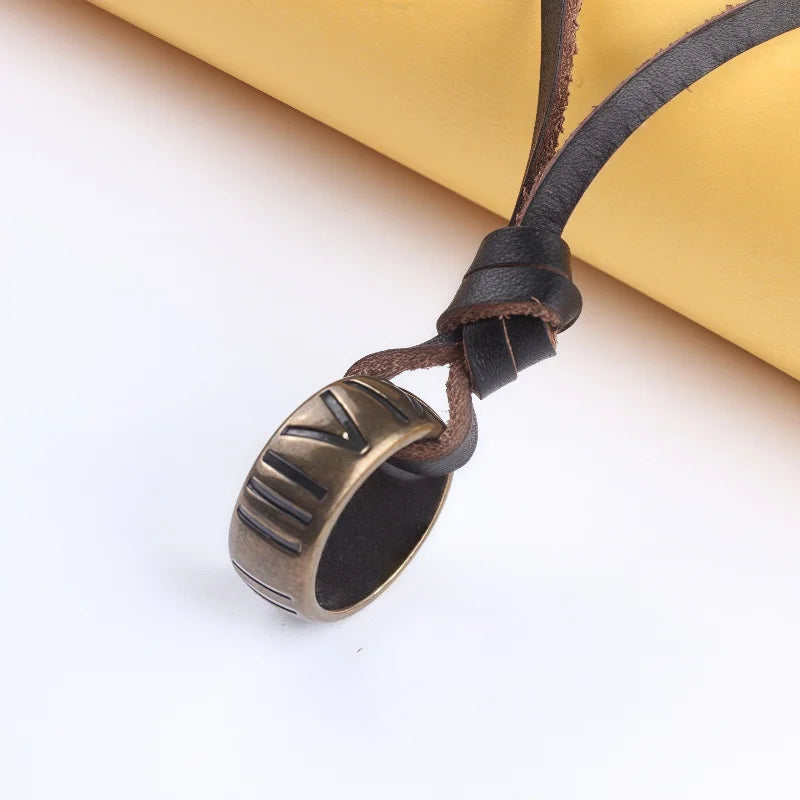 Men’s Necklace With Roman Numeral Pendant