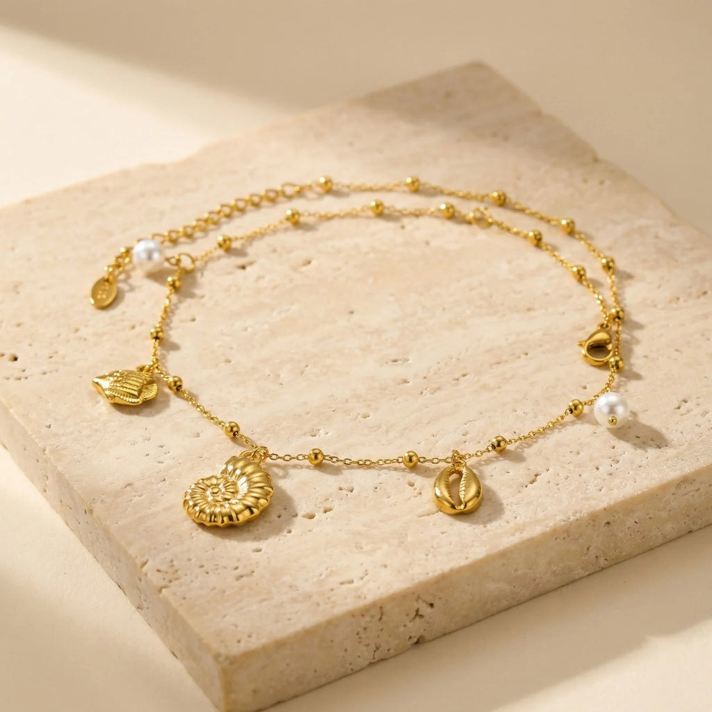 Gold Stainless Steel Beach Necklaces
