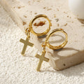 Religious 18K Gold Plated Earrings