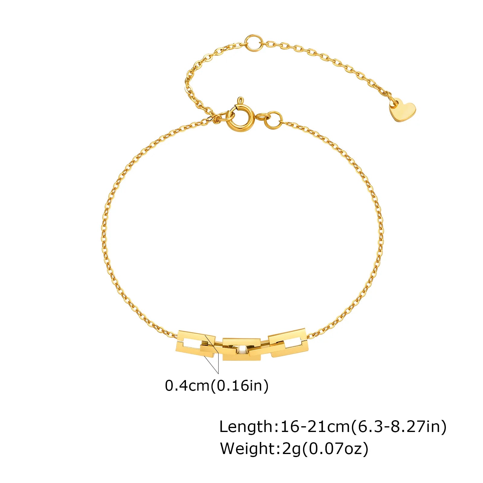 Stainless Steel Paperclip Chain Bracelet