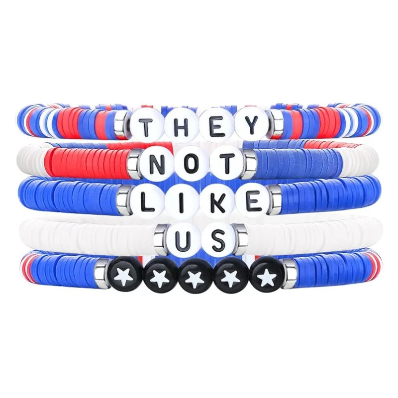 3-7pc 4th of July Outfits Bracelets