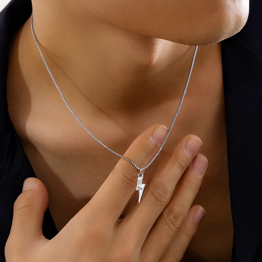 Lightning Pendant Chain For Men