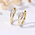 Women’s Hoop Earrings With Waterdrop Stone